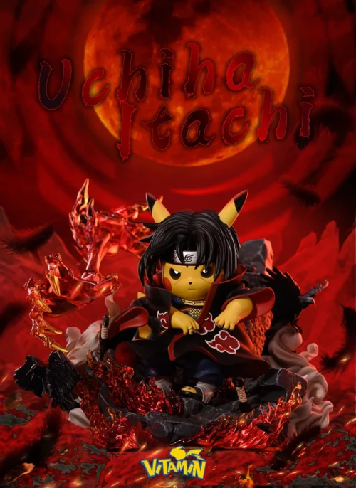 Itachi Uchiha Cosplay Pikachu - Naruto Pokemon Resin Statue - Vitamin Studios