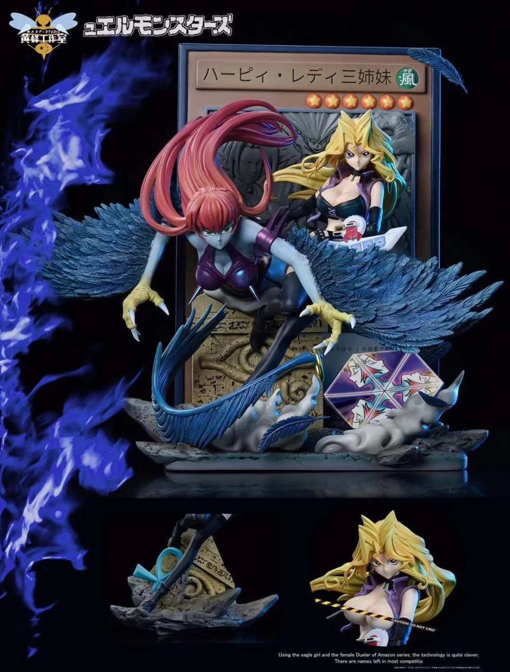 Harpie Lady & Mai Valentine - Duel Monsters/ Yu-Gi-Oh! Resin Statue - WASP Studios [In Stock] - Image 4