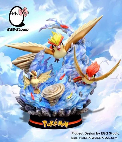 Evolution of Pidgeot - Pokemon Resin Statue - EGG Studios