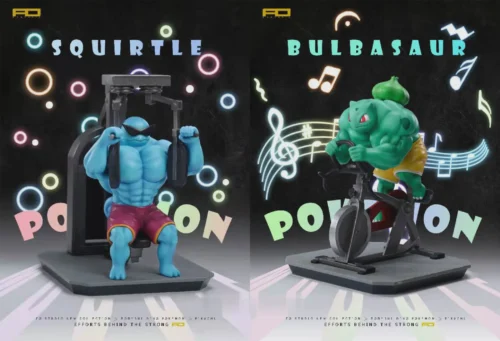 Gym Series Squirtle & Bulbasaur - Pokemon Resin Statue - FO Studios