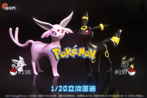 1/20 Scale World Zukan Espeon & Umbreon - Pokemon Statue - BGM-Studio