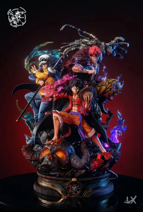 Super Rookie Three Captain Monkey D. Luffy, Trafalgar D. Water Law & Eustass Kid with LED - ONE PIECE Resin Statue - LX-Studios