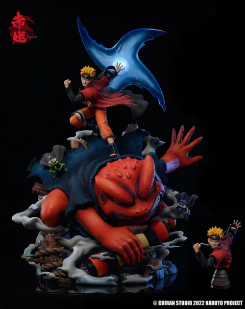 1/7 Scale Famous Scene Naruto Uzumaki Back From Mount Myōboku with LED - Naruto Resin Statue - ChiRan Studio