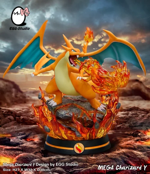 Mega Charizard Y - Pokemon Resin Statue - EGGS Studios