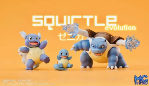 1/20 Scale World Zukan Evolutionary Combination Series Blastoise Family - Pokemon Statue - MG Studios