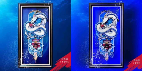 3D Decorative Paint of Nigihayami Kohakunushi & Bathhouse - Spirited Away Decorative Painting - Mystical Art Studios