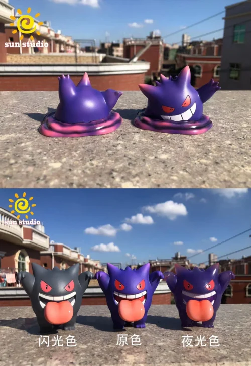 1/20 Scale World Zukan Through The Wall Gengar & Scary Gengar - Pokemon Statue - sun Studio