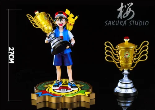 Pokemon World Champion Ash Ketchum - Pokemon Resin Statue - SAKURA Studio
