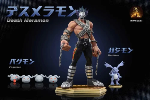Death Meramon, Gazimon & Pagumon - Digimon Resin Statue - MIMAN Studios