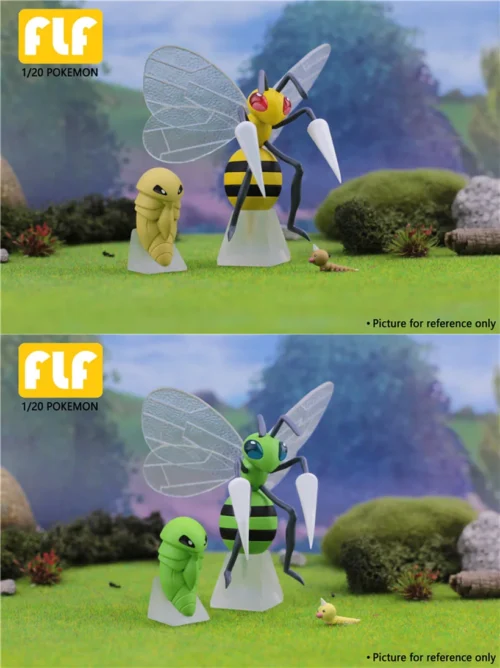 1/20 Scale World Zukan Kanto Region Kakuna & Beedrill - Pokemon Statue - FLF Studio