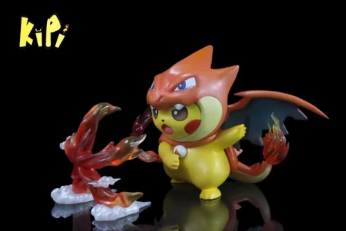 Mega Charizard Y Cosplay Pikachu - Pokemon Statue - Kipi Studio