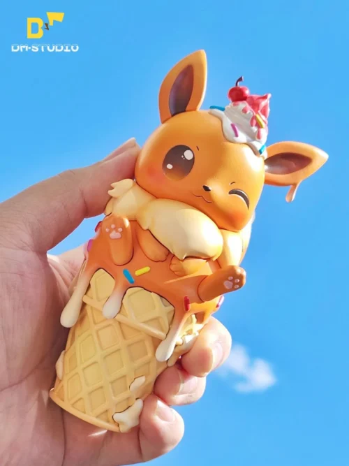 Big & Small Ice Cream Eevee - Pokemon Resin Statue - DM Studios