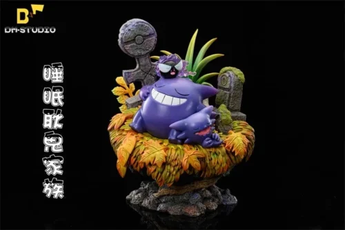 Sleeping Series 009 Gengar Family - Pokemon Resin Statue - DM Studios