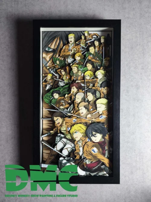 3D Decorative Paint of Attack on Titan - Attack on Titan Decorative Painting - Drunky Monkey Crew Studio