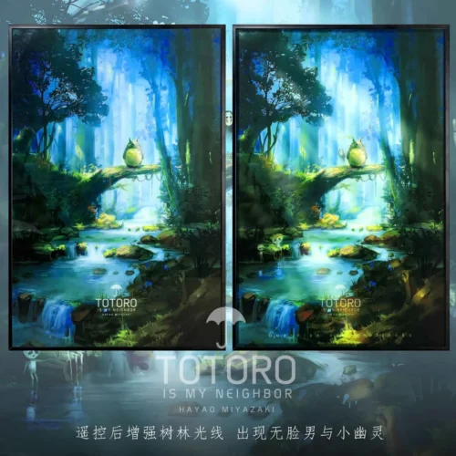 3D Decorative Paint of Light Guide Transformation Lonely Guardian My Neighbour Totoro with LED - My Neighbour Totoro Decorative Painting - momo Studio