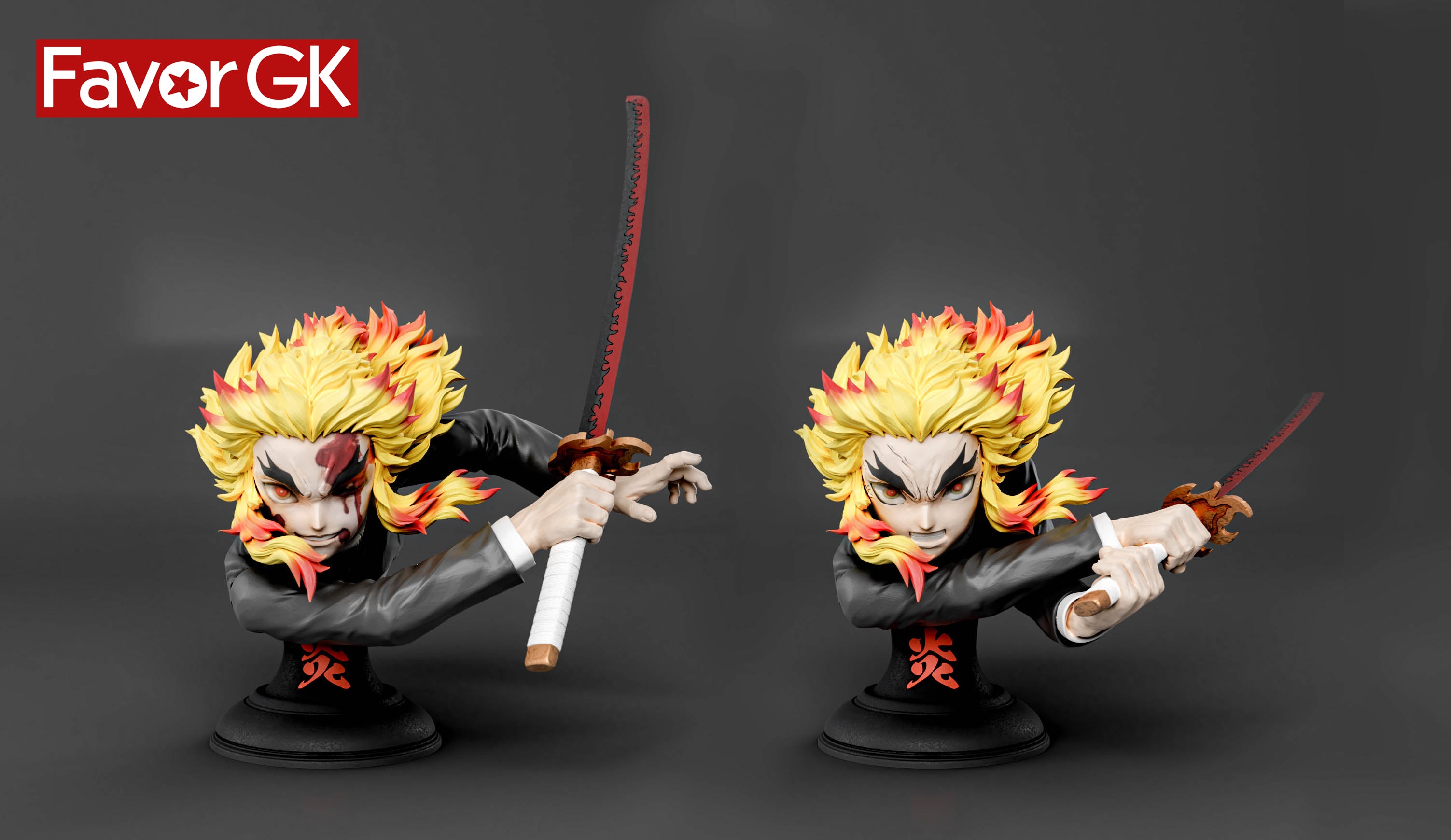 Kyojuro Rengoku with LED - Demon Slayer: Kimetsu no Yaiba Resin Statue ...
