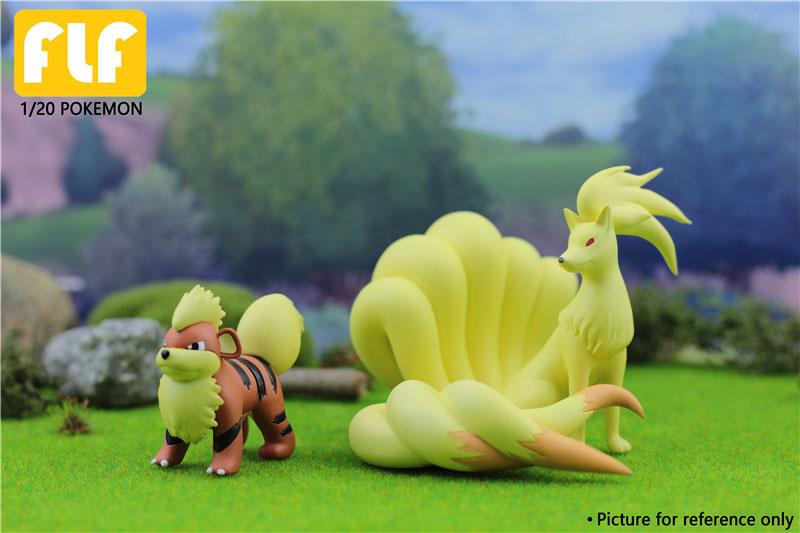 FLF 1/20 POKEMON フィギュア 2体セット　原色のみ 1/20 Scale World Zukan Growlithe & Ninetales - Pokemon Statue