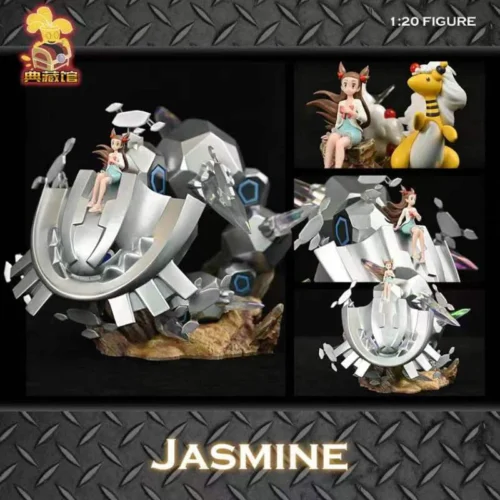 1/20 Scale World Zukan Mega Steelix & Jasmine & Ampharos - Pokemon Resin Statue - DianCangGuan Studios