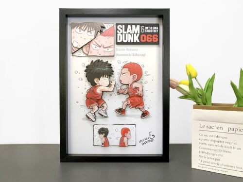 3D Decorative Paint of Chibi Ver. Kaede Rukawa & Hanamichi Sakuragi - SLAM DUNK Decorative Painting - momo Studio