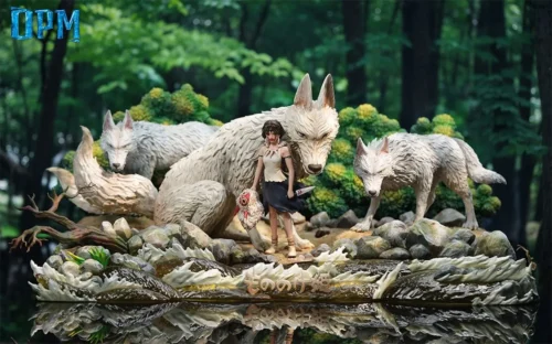 Hayao Miyazaki Desktop Little Scene Series 007 Princess Mononoke - Princess Mononoke Resin Statue - OPM-Studio