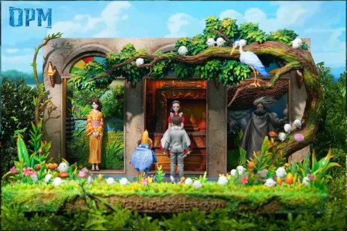 Hayao Miyazaki Desktop Little Scene Series 008 The Boy and the Heron with LED - The Boy and the Heron Resin Statue - OPM-Studio