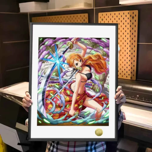 A3 & 4K Size Three Sword Style Nami Decorative Painting - ONE PIECE Decoration Painting - HuangGua Studio