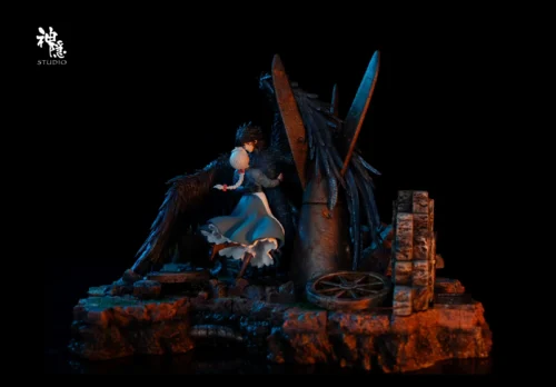 Silhouette Moment Series Embrace in War with LED - Howl's Moving Castle Resin Statue - ShenYin Studio