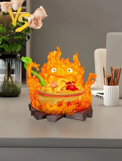 Lucky Storage Calcifer - Howl's Moving Castle Resin Statue - VS Studios