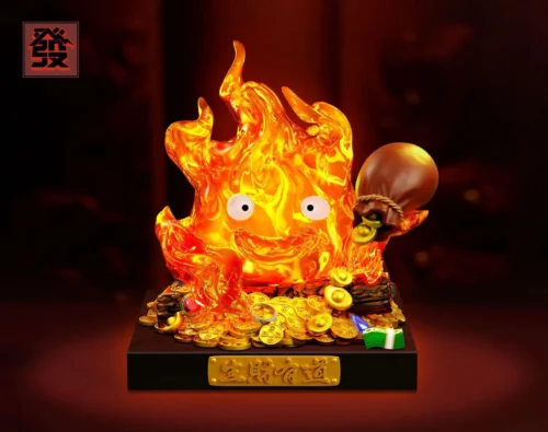 Attract Wealth Calcifer with LED - Howl's Moving Castle Resin Statue - Fa-Studios