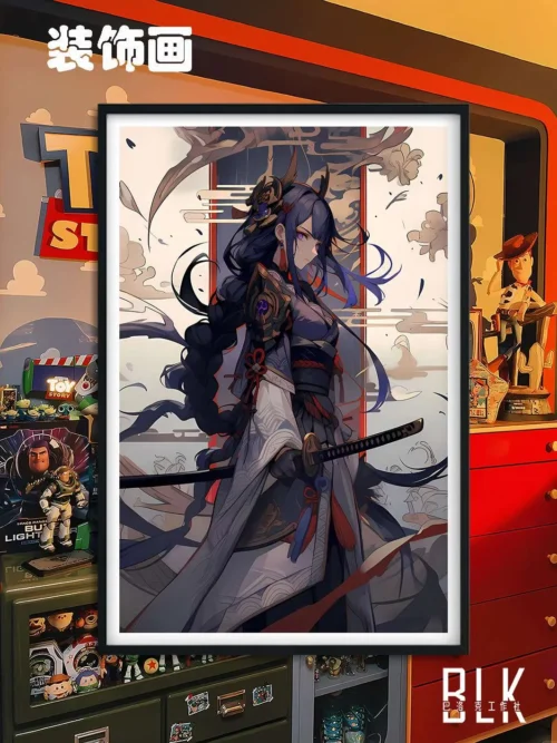Raiden Shogun Decorative Painting & Fridge Magnet - Genshin Impact - BLK Studio