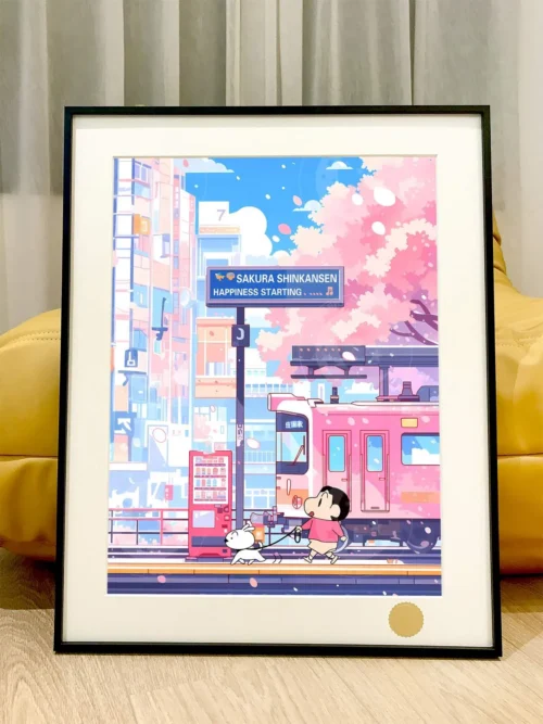 Sakura Season Shin-chan Decorative Painting - Crayon Shin-chan - Xingkong Studio