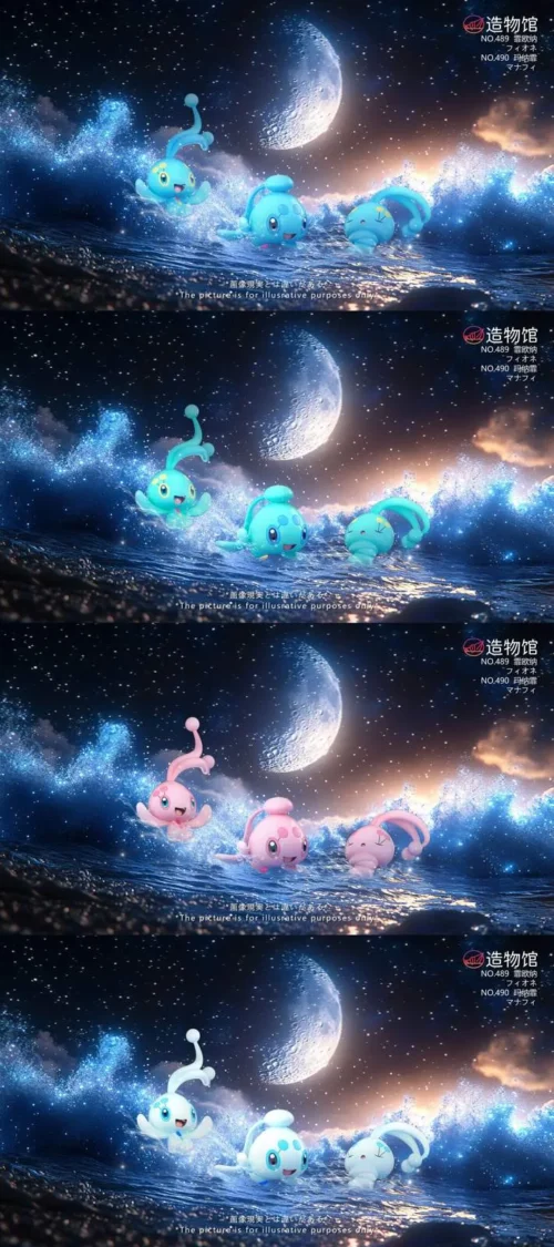 1/20 Scale World Zukan Manaphy & Phione - Pokemon Statue - ZaoWuGuan Studio
