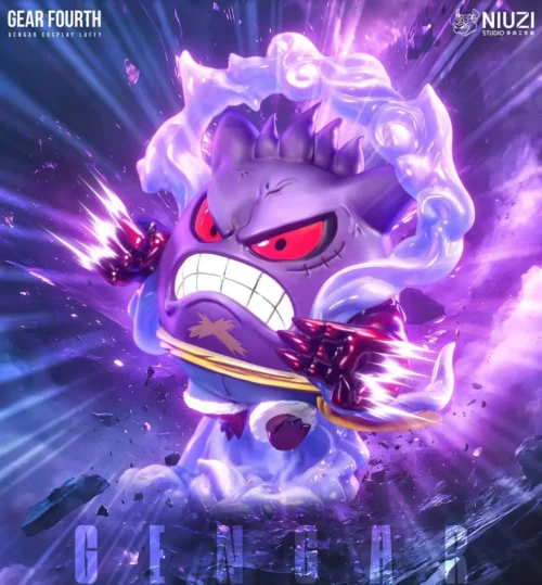 Gear 4 Monkey D. Luffy Cosplay Gengar - ONE PIECE Pokemon Resin Statue - NiuZi Studio