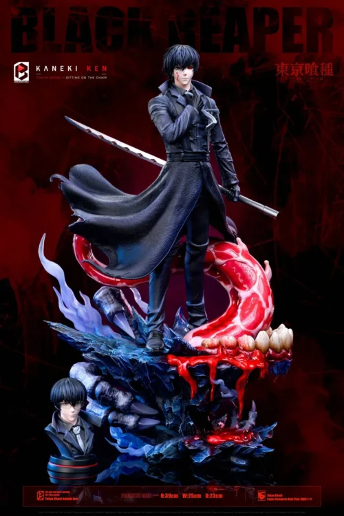 Black Reaper Ken Kaneki - Tokyo Ghoul Resin Statue - Black And White Studio