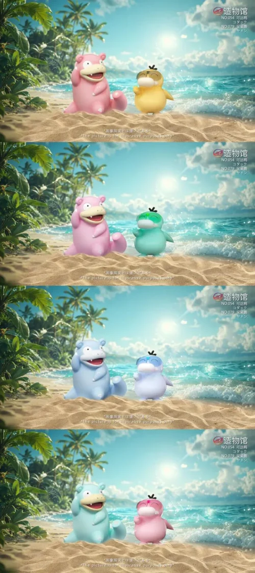 Psyduck & Slowpoke - Pokemon Statue - ZaoWuGuan Studio