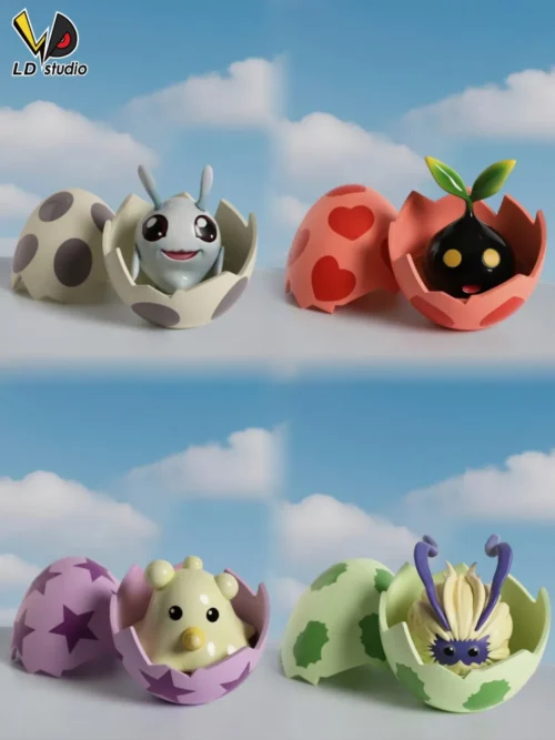 1/1 Scale Bubbmon & Pitchmon & Nyokimon & Yuramon - Digimon Resin Statue - LD Studio
