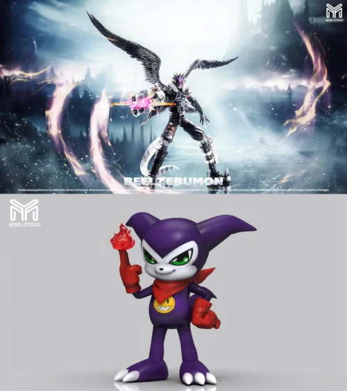 Small & Plus Ver. Beelzebumon & Impmon - Digimon Resin Statue - My-Studio