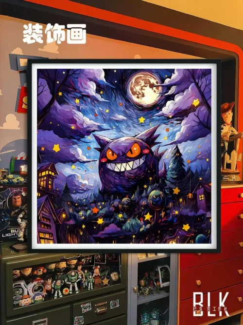 Gengar's Night Decorative Painting & Fridge Magnet - Pokemon - BLK Studio