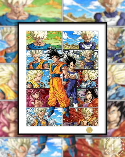 Son Goku VS Vegeta Decorative Painting - Dragon Ball - H-TWO Studio