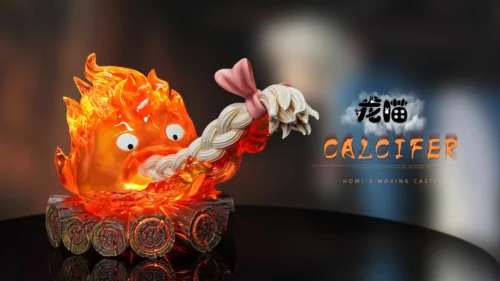 Eating Hair Calcifer with LED - Howl's Moving Castle Resin Statue - LongMiao Studio