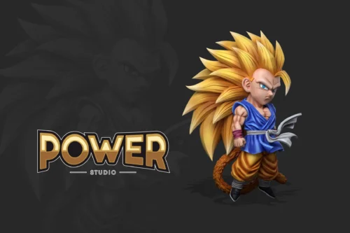 GT Super Saiyan 3 Little Son Goku - Dragon Ball Statue - Power Studio
