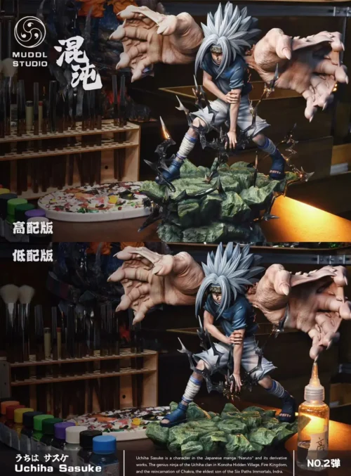Final Valley Battle Series Sasuke Uchiha with LED - Naruto Resin Statue - Muddl Studio