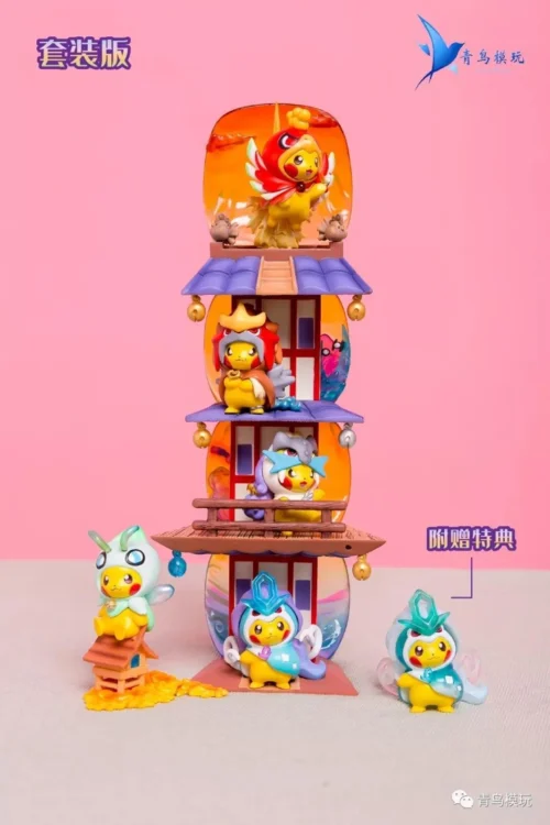 Ho-Oh Celebi Entei Raikou Suicune Cosplay Pikachu - Pokemon Resin Statue - QN Studios