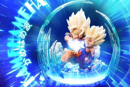 WCF Scale Son Gohan & Son Goku-The end of Cell's game - Dragon Ball Resin Statue - League Studios
