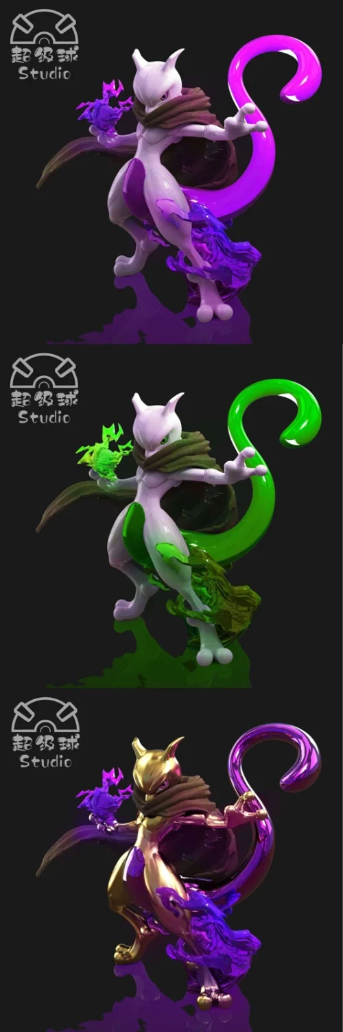 1/20 Scale World Zukan Cloak Mewtwo - Pokemon Resin Statue - ChaoJiQiu Studio