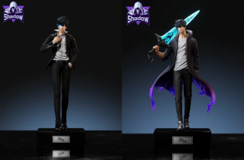 Seong Jin woo with LED - Solo Leveling Resin Statue - Shadow Studio