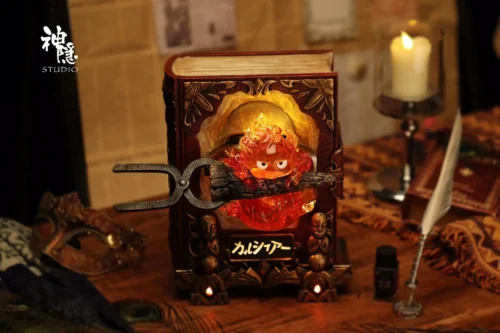 Meet Series Contract Grimoire Calcifer with LED - Howl's Moving Castle Resin Statue - ShenYin Studio