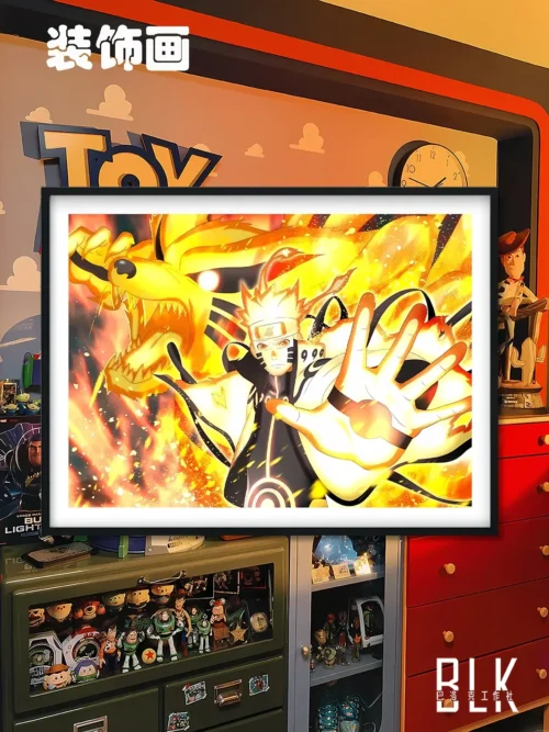 Nine-Tails Chakra Mode Naruto Uzumaki Decorative Painting & Fridge Magnet - Naruto - BLK Studio