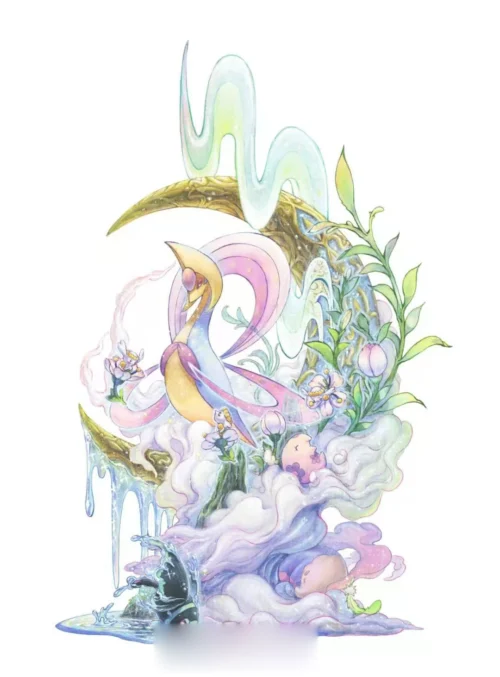 The God of Sweet Dreams Cresselia - Private - Pokemon Resin Statue - Fantasy Studios