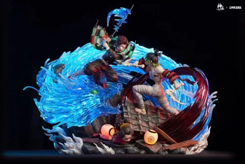 Kamado Tanjiro vs Gyutaro with LED - Demon Slayer: Kimetsu no Yaiba Resin Statue - CHIKARA Studios